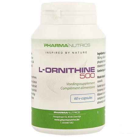 L-Ornithine 500 V-Caps 60 Pharmanutrics  -  Pharmanutrics