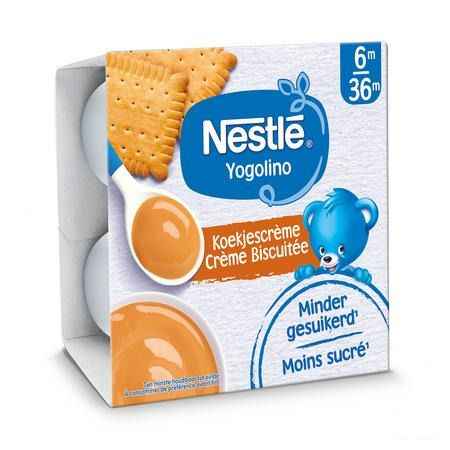 Nestle Yogolino Dessert Koekjescreme Pot 4x100 gr  -  Nestle
