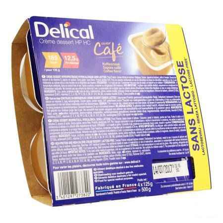 Delical Creme Dessert Hp-hc zonder lact.koffie 4x125 gr  -  Bs Nutrition