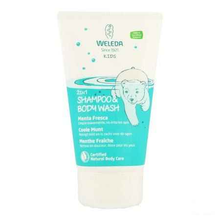 Weleda Kids Shampoo & Bodywash 2in1 Frisse Munt 150 ml  -  Weleda