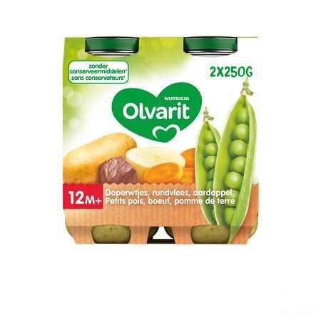 Olvarit Petit Pois Boeuf Pmdt 2x250 gr 12m03  -  Nutricia