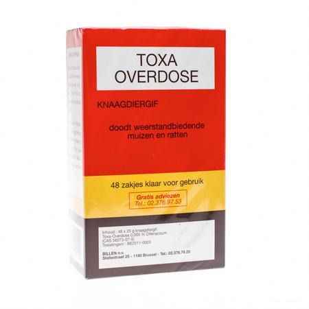Toxa Overdose Muizenvergif 48 X 25 gr