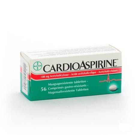 Cardioaspirine Maagsapresist. Tabletten 56 X 100 mg