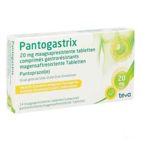 Pantogastrix Teva 20 mg Maagsapresist Tabletten 14x20 mg 
