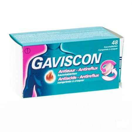 Gaviscon Antiacide-antireflux Comprimes A Croquer 48