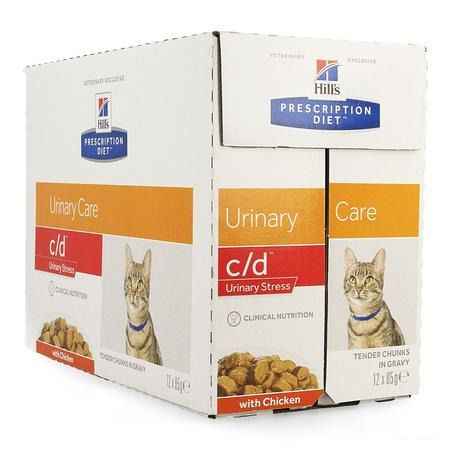 Prescription Diet Feline C/d Stress Chicken 12x85 gr 