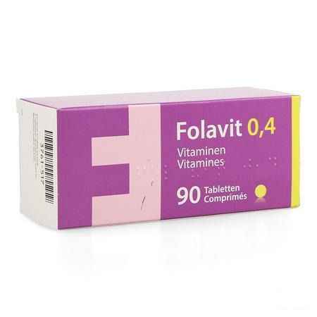 Folavit 0,4 mg Comprimes 90x0,4 mg  -  Kela Pharma