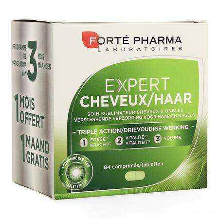 Expert Cheveux Tripack Comprimes 3x28  -  Forte Pharma