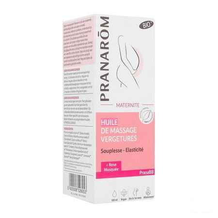 Massage Olie Zwangerschapstriemen 100  ml Pranarom  -  Pranarom