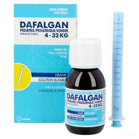Dafalgan Pediatrie 30 mg/ml Siroop Flacon 90 ml