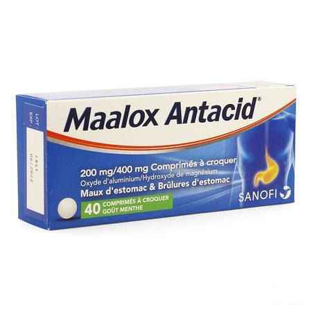 Maalox Antacid 200/400 Comprimes 40