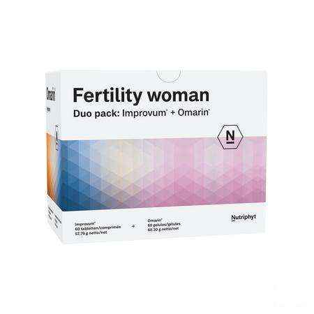 Fertility Woman Duo 60 Comprimes Improv. + 60 Capsule Omarin  -  Nutriphyt