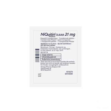 Niquitin Clear Patches 14 X 21 mg