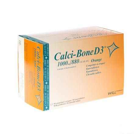 Calci Bone D3 kauwtabletten 90  -  Will Pharma