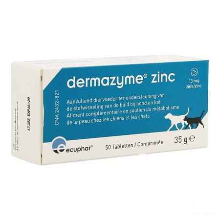 Dermazyme Zink Hond Tabletten 50  -  Ecuphar