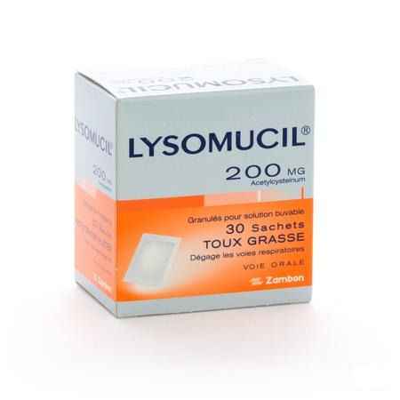 Lysomucil 200 Gran Zakjes 30 X 200 mg