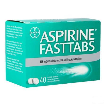 Aspirine Fasttabs 500 mg Filmomhulde Tabletten 40