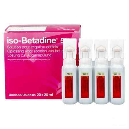 Iso Betadine Solution Oculaire-spoelen Oog 20udx20 ml 5%