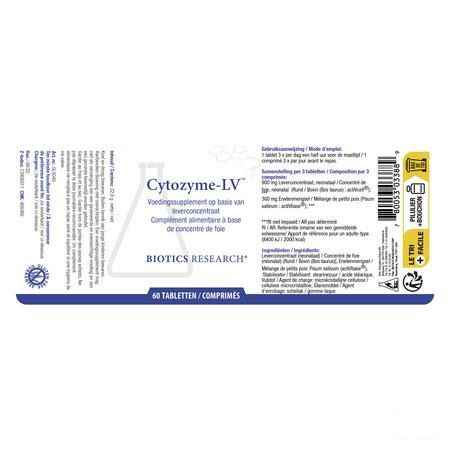 Biotics Cytozyme-Lv 60 tabletten  -  Energetica Natura