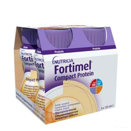 Fortimel Compact Protein Tropic.ging.epice 4x125 ml  -  Nutricia