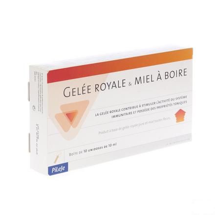 Gelee Royale Et Miel Bio Buvable Unidose 10x10 ml  -  Pileje