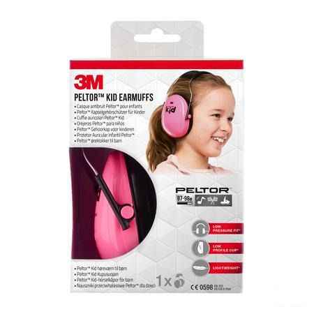 Peltor Hearing Protector Kid Neon Pink 1  -  3M