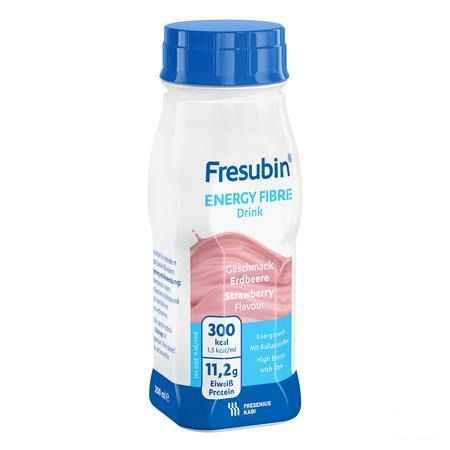 Fresubin Energy Fibre Drink 200 ml Fraise/aardbei  -  Fresenius