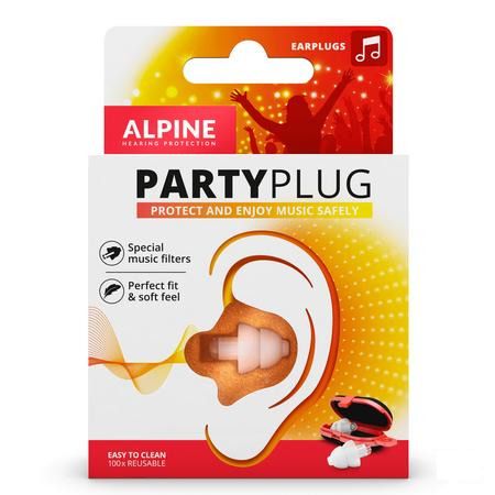 Alpine Party Plug Oordoppen Transparant 1p