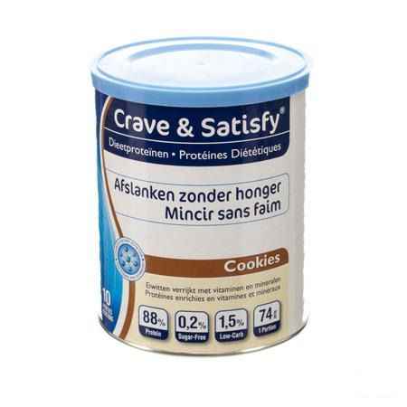 Crave & Satisfy Dieetproteinen Cookies Pot 200 gr