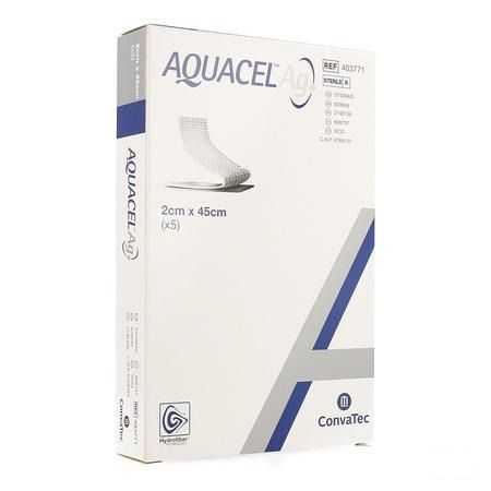 Aquacel Ag Verband Hydrofiber + versterking 2x45cm 5  -  Convatec