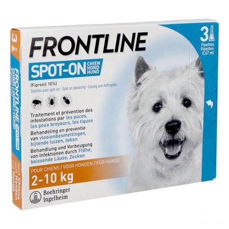 Frontline Spot On Hond 2-10kg et 3x0,67ml