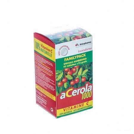 Arkovital Acerola 1000 Familypack Comprimes A Macher 60  -  Arkopharma