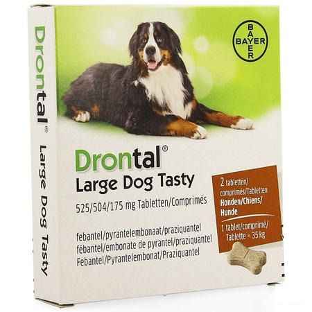 Drontal Large Dog Tasty 525/504/175 mg Comprimes 1x2