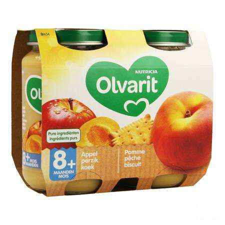 Olvarit Fruit Appel Perzik Koek 2x200 gr 8m54  -  Nutricia