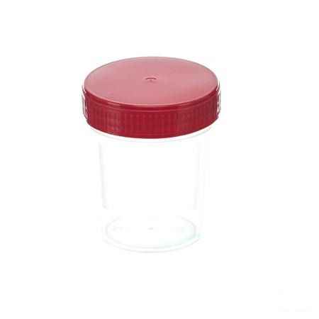 Urinepot N Ster + Cap Rood 100 ml 1