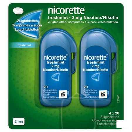 Nicorette Freshmint Zuigtabletten 80x2 mg
