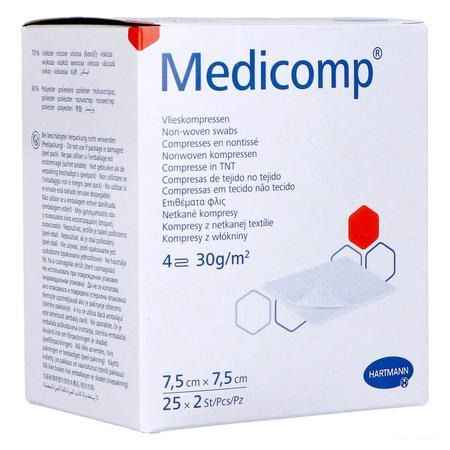 Medicomp Kompres Steriel 4L 7,5X7,5Cm 30G 25X2  -  Hartmann
