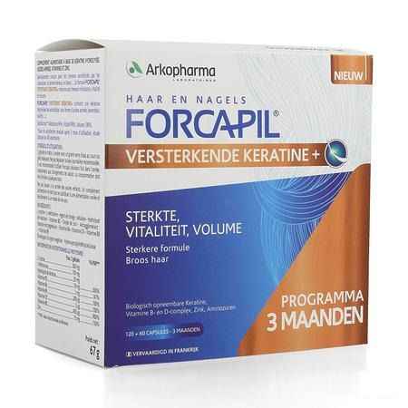 Forcapil Keratine+ Lot Caps 180  -  Arkopharma