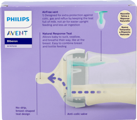 Philips Avent Natural Airfree Biberon Duo 2X125 ml