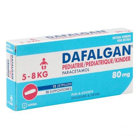 Dafalgan Pediatrique 80 mg Suppo 12