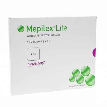 Mepilex Lite Dun Verband Sil Ster 15x15,00cm 5 284300  -  Molnlycke Healthcare
