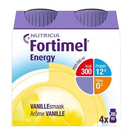 Fortimel Energy Vanille 4x200 ml 2320521  -  Nutricia