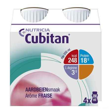 Cubitan Aardbei 4x200 ml  -  Nutricia