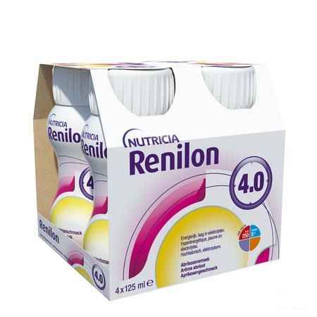 Renilon 4.0 Abrikoos Fles 4x125 ml 570978  -  Nutricia