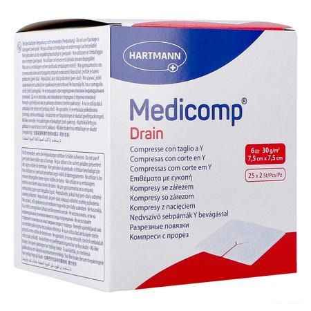 Medicomp Drain Kompres Steriel 7,5X7,5Cm 25X2 4215338  -  Hartmann