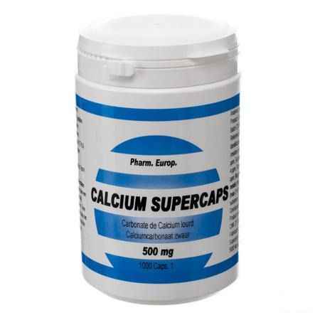 Calcium Carb. SuperCapsule Capsule 1000x 500 mg  -  Superphar