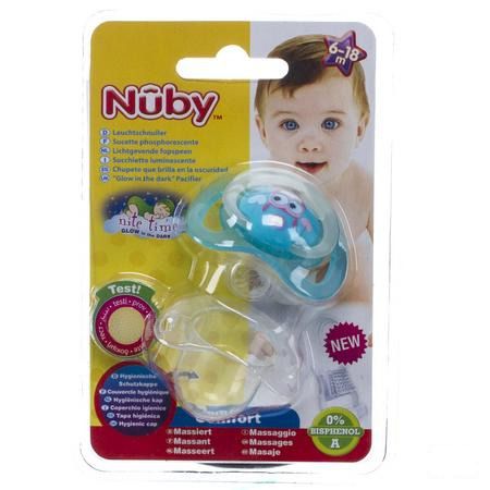 Nuby C Sucette Polyprop. Ortho Lumineuse 6-18m  -  New Valmar