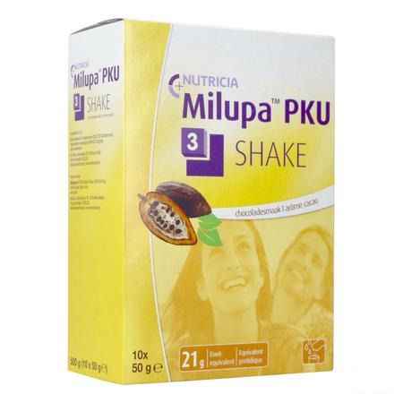 Pku 3 Shake Chocolade Zakje 10x50 gr  -  Nutricia