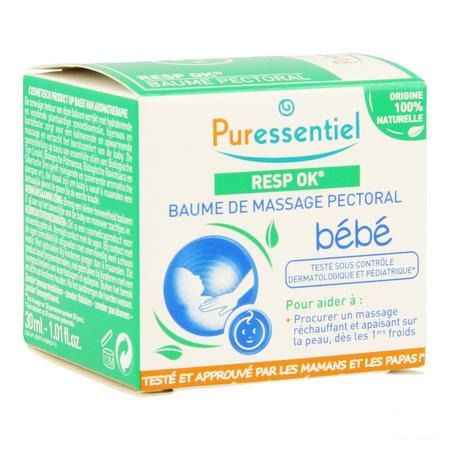 Puressentiel Respiratoire Baume Massage Bebe 30 ml  -  Puressentiel