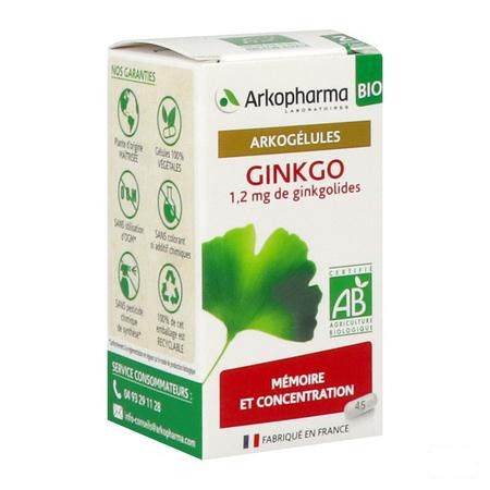 Arkocaps Ginkgo Bio Capsule 45  -  Arkopharma